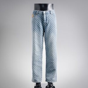 Louis Vuitton Damier Straight Leg Jeans
